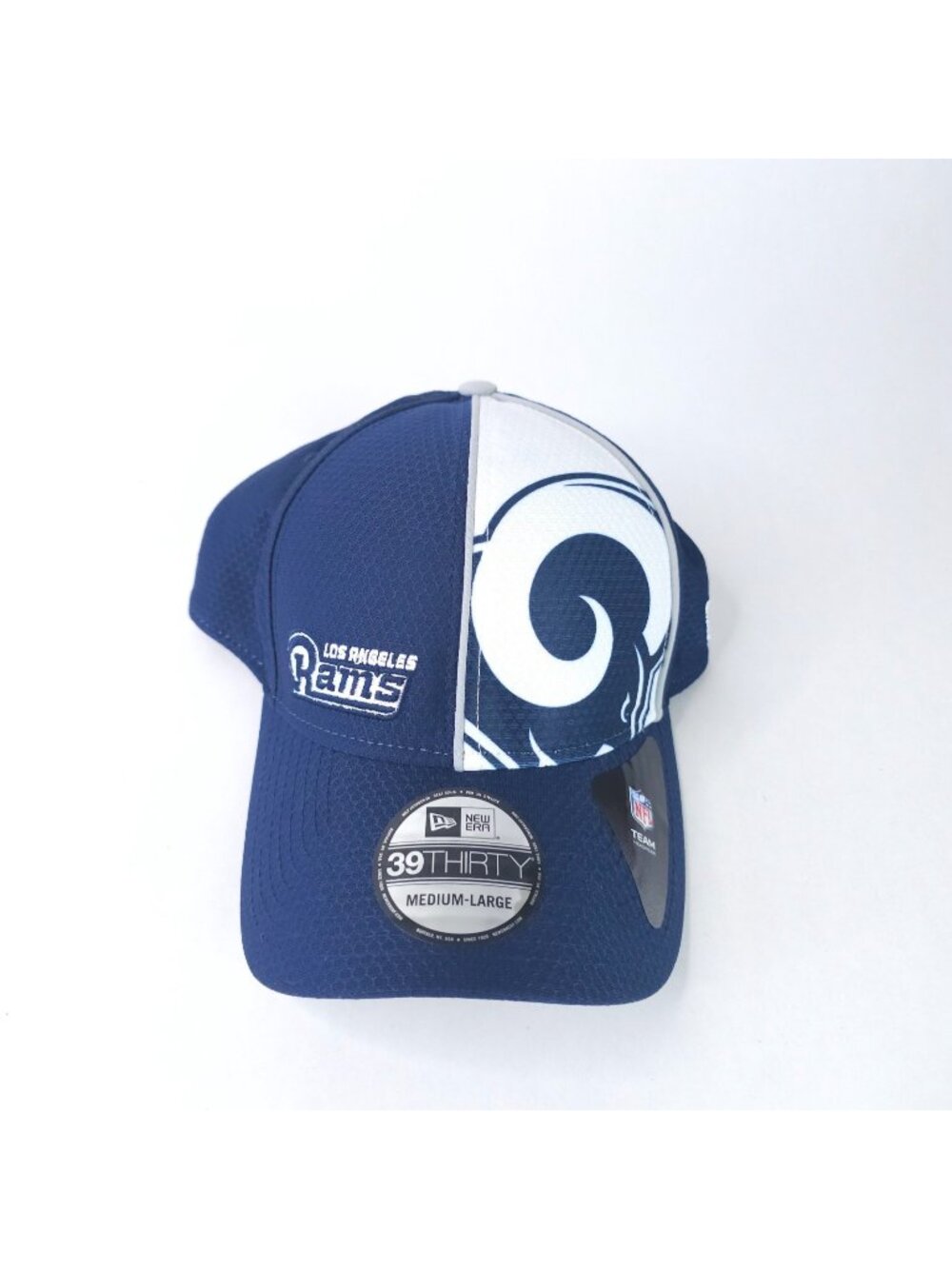 Los Angeles Rams Hat Cap Fitted Mens Large Blue White NFL Football New Era